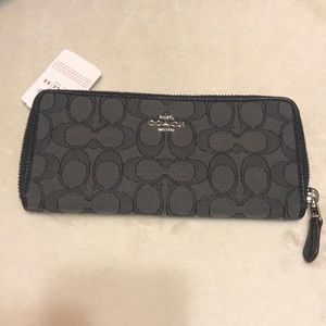 Coach accordion zip around wallet